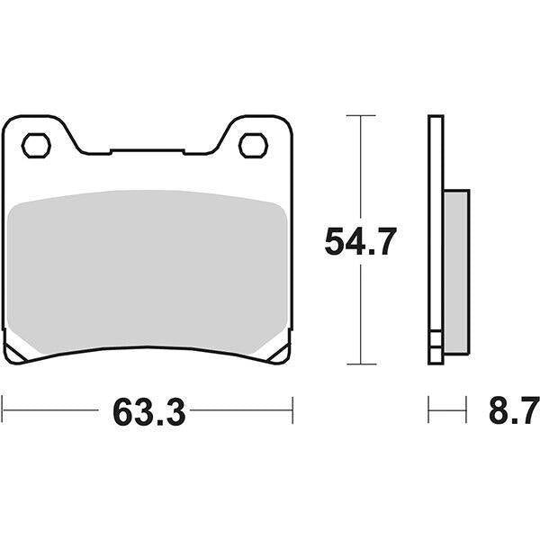 555DCC SBS PASTIGLIA FRENO ANT DX o SX per YAMAHA 1100 FJ 1984-1985
