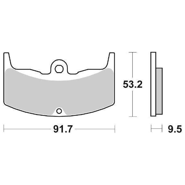 571HF SBS PASTIGLIA FRENO POST per HONDA 400 VF F 1983-1986