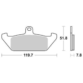594HF SBS PASTIGLIA FRENO ANT per CAGIVA 650 ElefANT1986-0