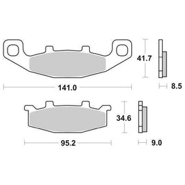 597HF SBS PASTIGLIA FRENO ANT DX o SX per SUZUKI 1100 GSX G 1991-1995