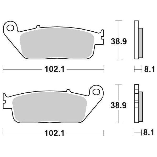 627RS SBS PASTIGLIA FRENO ANT per HONDA 600 VT C Shadow 1993-2007