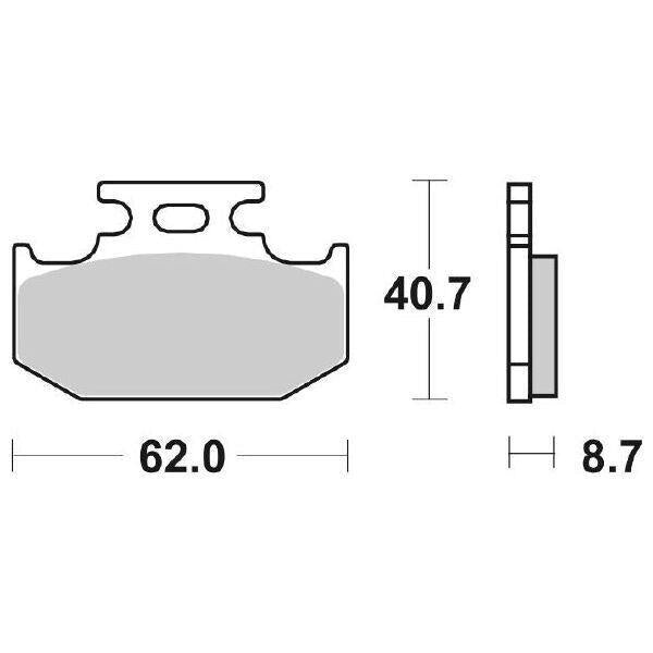 632HF SBS PASTIGLIA FRENO POST per YAMAHA 250 WR R 2T 1990-1997