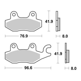 638DC SBS PASTIGLIA FRENO ANT per KAWASAKI 125 Ninja 2019-2022