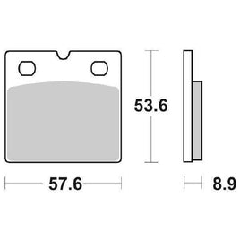 640HF SBS PASTIGLIA FRENO ANT DX o SX per BMW 750 K 75 1990-1996