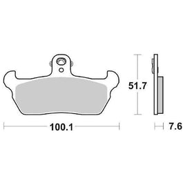 641HF SBS PASTIGLIA FRENO POST per CAGIVA 750 ElefANTLE (Bifaro) 1988-1989