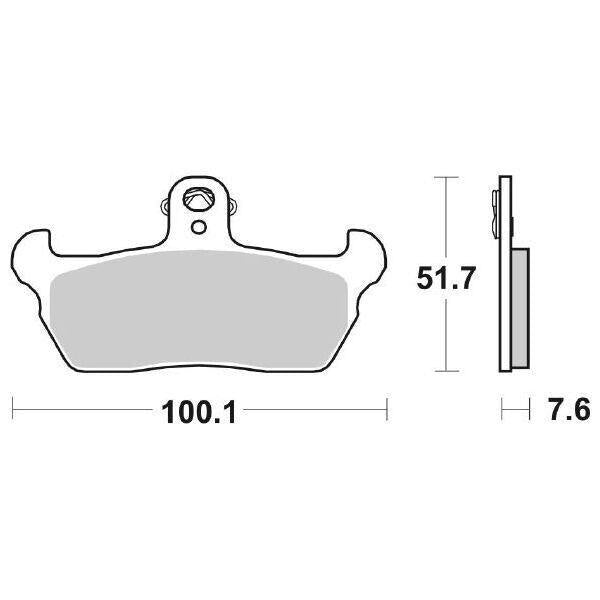 641HF SBS PASTIGLIA FRENO POST per CAGIVA 750 ElefANTLE (Bifaro) 1988-1989