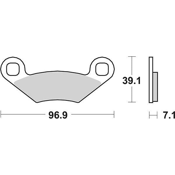 642PSI SBS PASTIGLIA FRENO ANT DX o SX per POLARIS 500 Sportsman HO 2003-2010