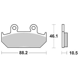 647HF SBS PASTIGLIA FRENO ANT per CAGIVA 600 Canyon 1995-1998