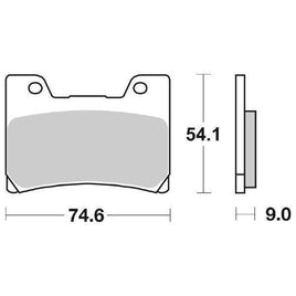 645HS SBS PASTIGLIA FRENO ANT DX o SX per YAMAHA 850 TDM 1996-2001