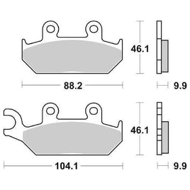 650HS SBS PASTIGLIA FRENO ANT per YAMAHA 660 XTZ Ténéré 1991-1998