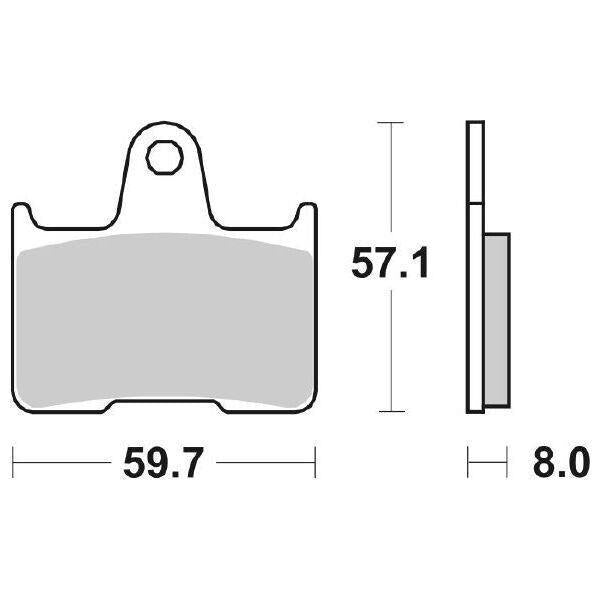 715LS SBS PASTIGLIA FRENO POST per HONDA 750 VT C2S Shadow Spirit ABS 2010-2014