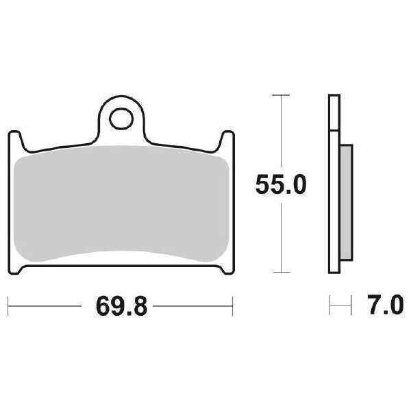 714HS SBS PASTIGLIA FRENO ANT DX o SX per SUZUKI 1200 GSF Bandit S 1997-2000
