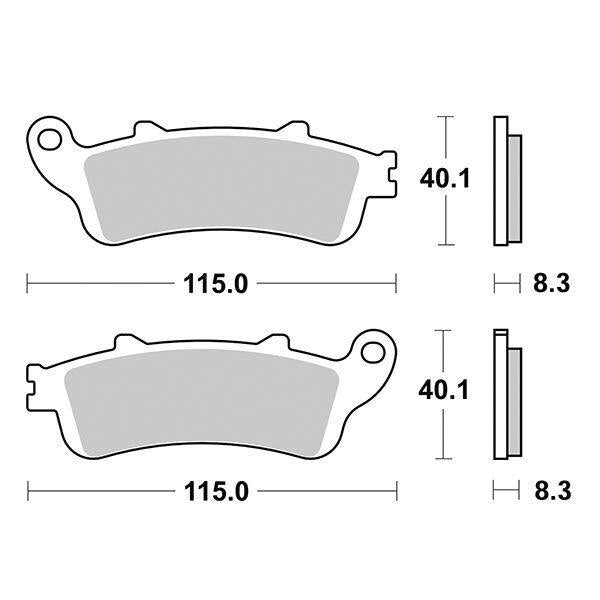 735SP SBS PASTIGLIA FRENO ANT DX o SX per HONDA 1100 CB X11 2000-2001