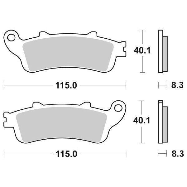 736LS SBS PASTIGLIA FRENO POST per HONDA 1000 XLV Varadero 1999-2006