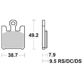 788DS-1 SBS PASTIGLIA FRENO ANT DX o SX per KAWASAKI 1000 Ninja ZX-10R 2007-2007