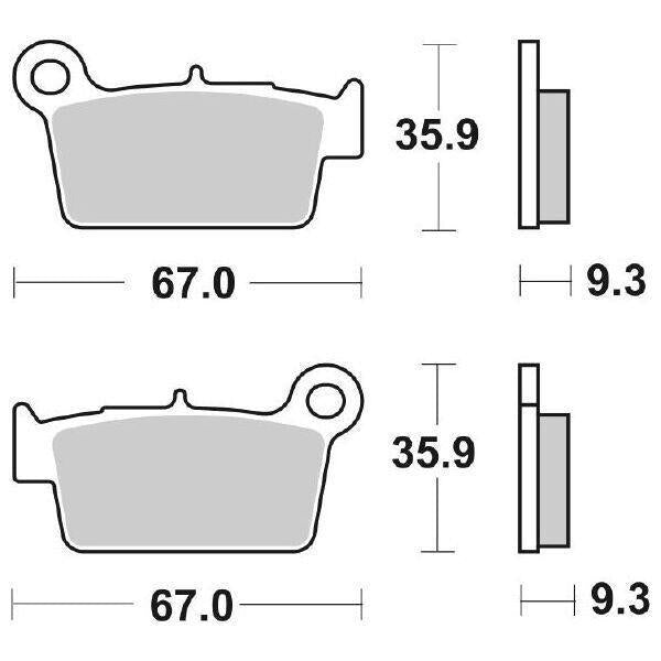 790RSI SBS PASTIGLIA FRENO POST per SHERCO 450 SM 4.5I F Supermotard 2006-0