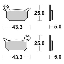 794SI SBS PASTIGLIA FRENO POST per GAS GAS 50 MC 2021-2024
