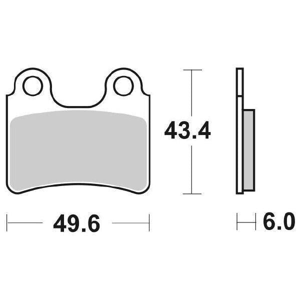 802HF SBS PASTIGLIA FRENO ANT per BETAMOTOR 270 Rev 2T 2003-2008
