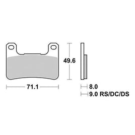 806SP SBS PASTIGLIA FRENO ANT DX o SX per SUZUKI 600 GSX-R 2004-2005