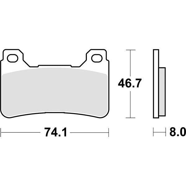 809RST SBS PASTIGLIA FRENO ANT DX o SX per HONDA 600 CBR RR 2007-2008
