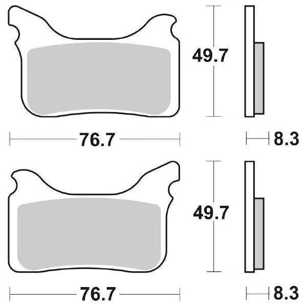 842RSI SBS PASTIGLIA FRENO ANT OEM per APRILIA 550 SXV 2005-2014