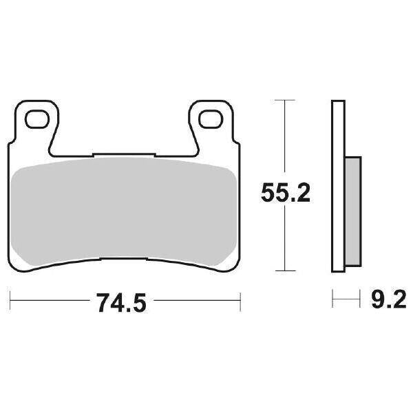 860HS SBS PASTIGLIA FRENO ANT DX o SX per HARLEY DAVIDSON 1200 XR 2008-2010