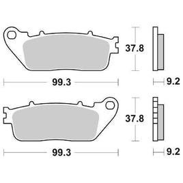 862HF SBS PASTIGLIA FRENO POST per HONDA 800 VFR F ABS 2017-2019