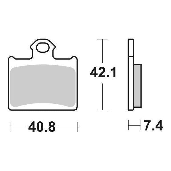 872RSI SBS PASTIGLIA FRENO POST per HUSQVARNA 85 TC 19/16 2014-2020