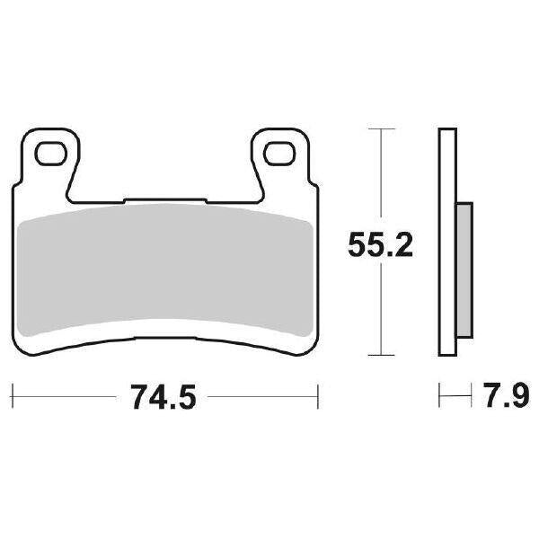 894HS SBS PASTIGLIA FRENO ANT DX o SX per KAWASAKI 636 Ninja ZX-6R 2013-2016