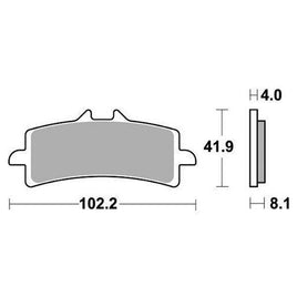 901DS2 SBS PASTIGLIA FRENO ANT DX o SX per MOTO MORINI 1200 Corsaro ZZ 2017-2021