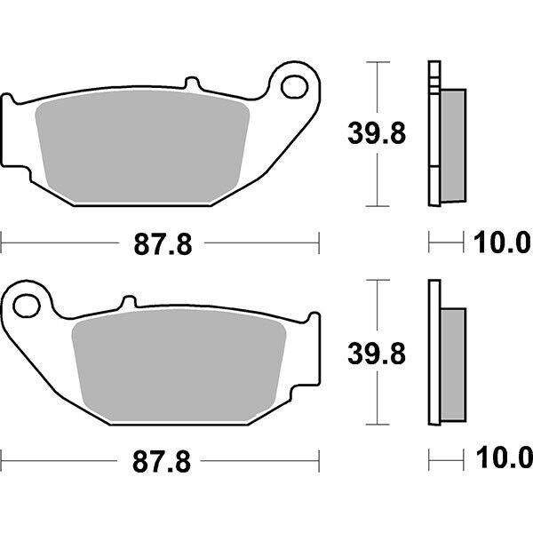915HF SBS PASTIGLIA FRENO POST per HONDA 250 CRF L 2017-2019