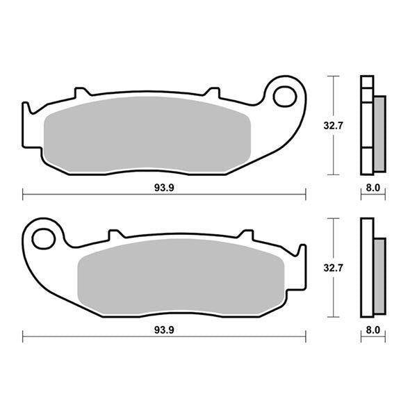 926HF SBS PASTIGLIA FRENO ANT per FANTC MOTOR 125 TL E Casa 4T 2017-2019