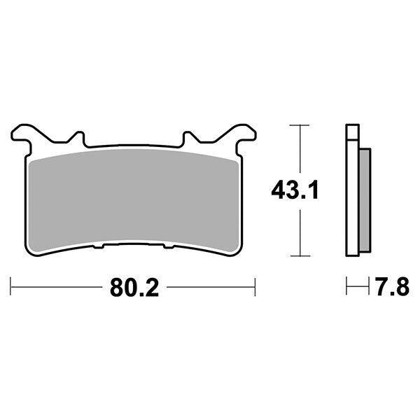 985HS SBS PASTIGLIA FRENO ANT DX o SX per BMW 1000 M XR 2024-2024