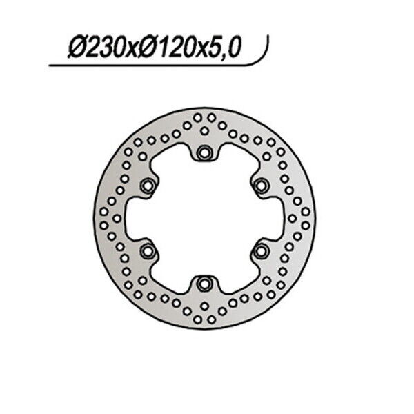 091 NG DISCO FRENO POST per KAWASAKI 650 KL Tengai (KL650B1/B2/B3) 1989-1991