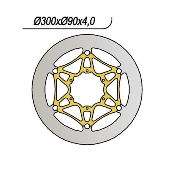 1068 NG DISCO FRENO ANT per DERBI 50 Senda HYP DRD EVO E2 2008-2009