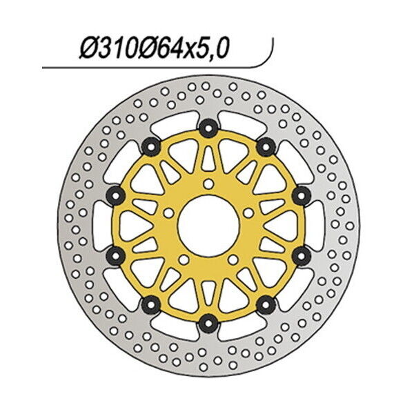 120 NG DISCO FRENO ANT DX o SX per SUZUKI 1200 GSX Inazuma 1999-2001