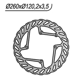 1263X NG DISCO FRENO ANT per BETAMOTOR 498 RR Enduro (Mot.BETA) 2012-2012
