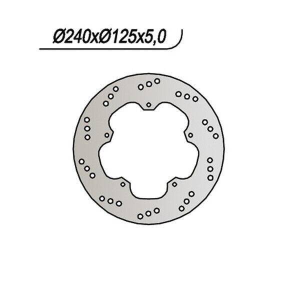 638 NG DISCO FRENO POST per PIAGGIO 300 MP3 IE Touring (M63301) 2011-2012