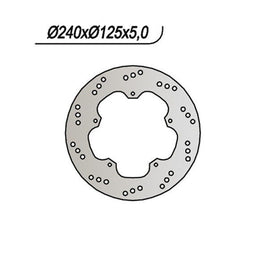 638 NG DISCO FRENO POST per PIAGGIO 400 MP3 IE LT Touring (M64200) 2011-2011