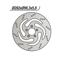 737 NG DISCO FRENO POST per HARLEY DAVIDSON 883 XLR Sportster 2002-2008