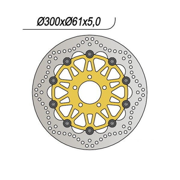 750 NG DISCO FRENO ANT DX o SX per KAWASAKI 600 ZZ-R 1990-2006