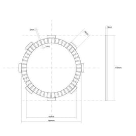 FCC FRIZIONE DISCO SINGOLO GUARNITO originale per HONDA 200 CD T 1979-1980