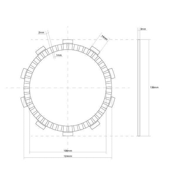 FCC FRIZIONE DISCO SINGOLO GUARNITO per TRIUMPH 600 TT 2000-2004