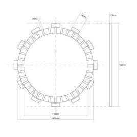 FCC FRIZIONE DISCO SINGOLO GUARNITO originale per SUZUKI 450 GS T 1981-1982
