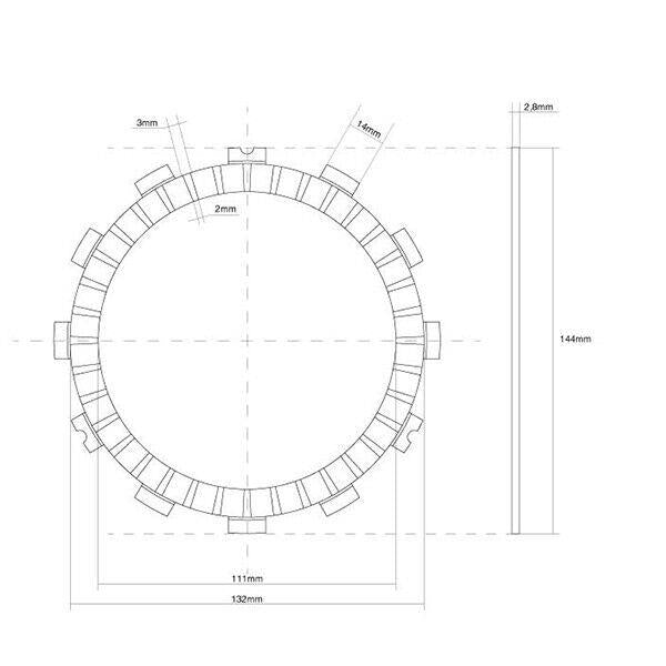 FCC FRIZIONE DISCO SINGOLO GUARNITO originale per KAWASAKI 250 KX F 2004-2021