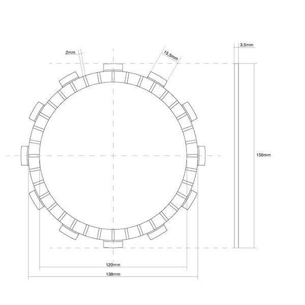 FCC FRIZIONE DISCO SINGOLO GUARNITO originale per SUZUKI 650 DR R 1992-1993