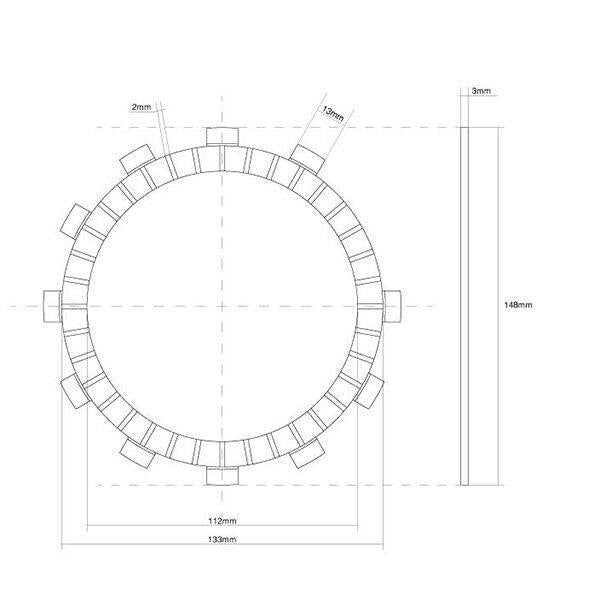 FCC FRIZIONE DISCO SINGOLO GUARNITO originale per YAMAHA 400 WR F 1998-2000