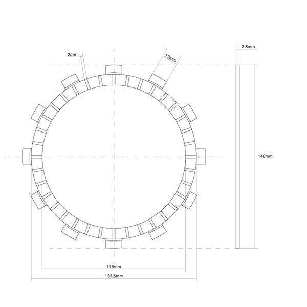 FCC FRIZIONE DISCO SINGOLO GUARNITO originale per YAMAHA 600 TT W 1989-1992