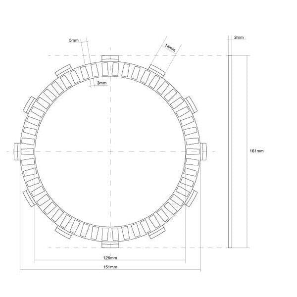 FCC FRIZIONE DISCO SINGOLO GUARNITO originale per SUZUKI 1000 SV 2003-2007