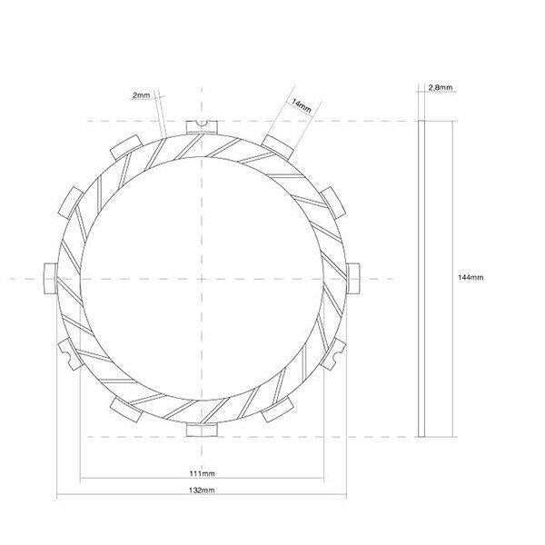 FCC FRIZIONE DISCO SINGOLO GUARNITO originale per KAWASAKI 125 KX 2007-2008